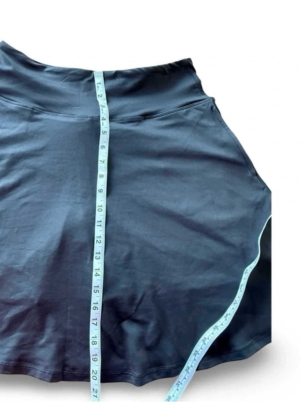 Black Tennis Skirt with Built-in Shorts & Back Pocket - Picture 8 of 12
